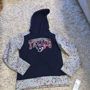 NFL Houston Texans Girls Hoodie - Navy/Gray - size L 10/12 &  S 4/6 NWT